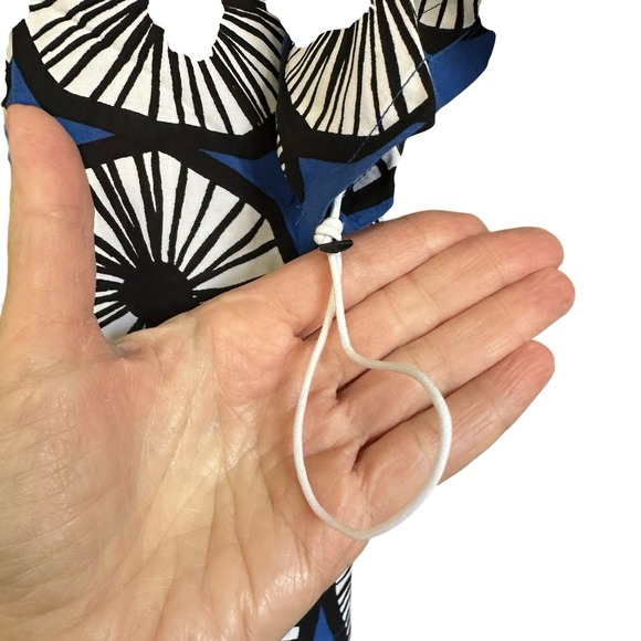 Marimekko for Target Blue Black Geometric Print Appelsini Top Women's Sz NWOT - Picture 4 of 8